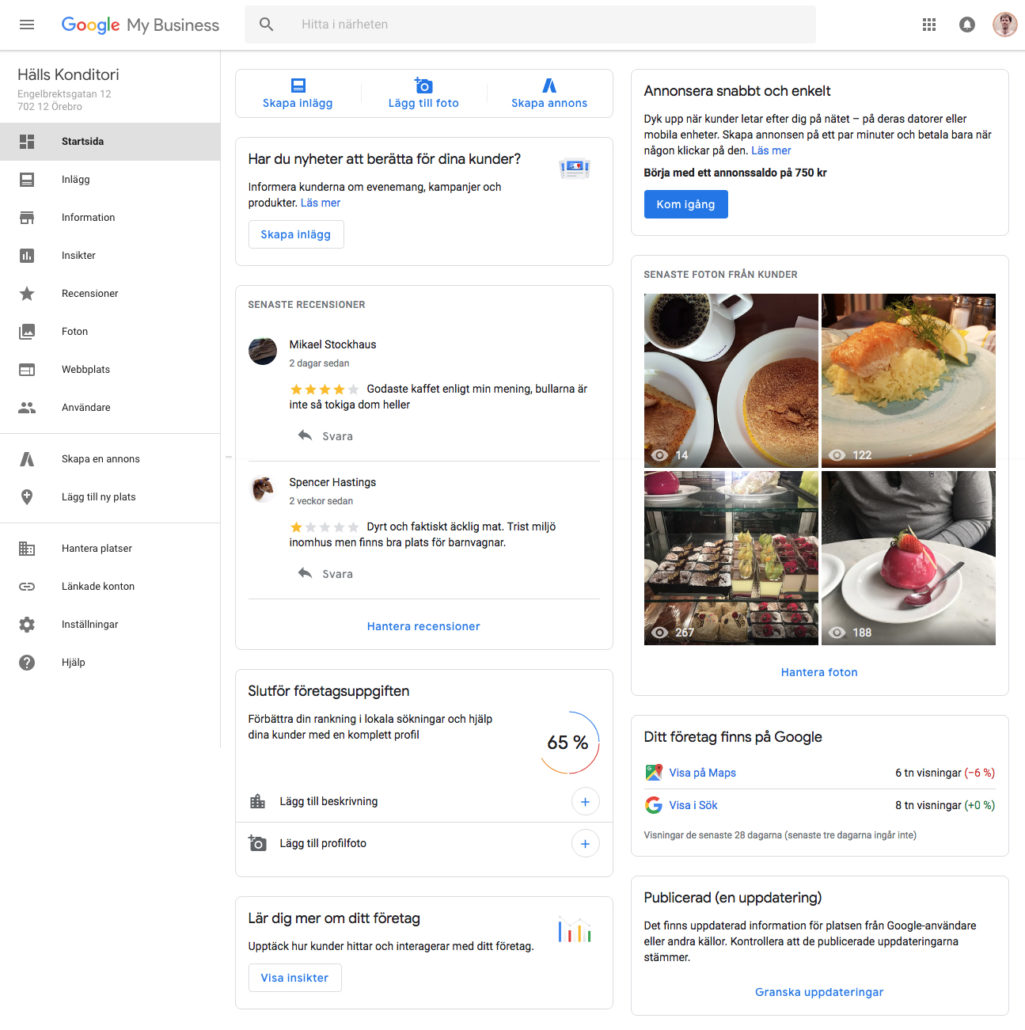 Google My Business Örebro