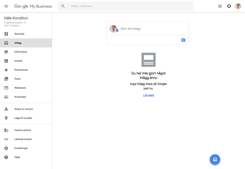 Google My Business - Inlägg - Örebro
